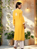 Load image into Gallery viewer, Seva Chikan Hand Embroidered Modal Cotton Lucknowi Chikankari Kurta