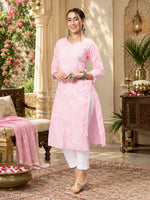 Load image into Gallery viewer, Seva Chikan Hand Embroidered Lucknowi Chikankari Kurta Set