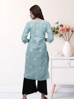 Load image into Gallery viewer, Seva Chikan Hand Embroidered Cotton Lucknowi Chikankari Kurta