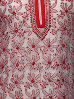 Load image into Gallery viewer, Seva Chikan Hand Embroidered White Chanderi Silk Lucknowi Chikan Kurti-SCL0249