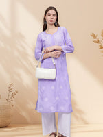 Load image into Gallery viewer, Seva Chikan Hand Embroidered Cotton Lucknowi Chikankari Kurta