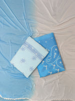 Load image into Gallery viewer, Seva Chikan Hand Embroidered Blue Terivoil Cotton Lucknowi Chikankari Unstitched Suit Piece-SCL13006