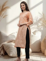 Load image into Gallery viewer, Seva Chikan Hand Embroidered Cotton Lucknowi Chikankari Kurta