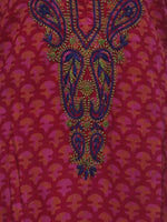 Load image into Gallery viewer, Seva Chikan Hand Embroidered Magenta Cotton Lucknowi Chikan Kurti-SCL0201