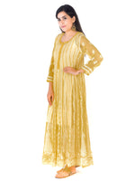 Load image into Gallery viewer, Seva Chikan Hand Embroidered Yellow Georgette Lucknowi Chikankari Anarkali-SCL1375