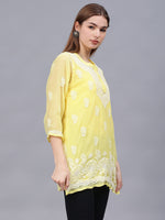 Load image into Gallery viewer, Seva Chikan Hand Embroidered Georgette Lucknowi Chikankari Top With Slip SCL9186
