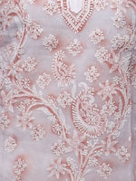 Load image into Gallery viewer, Seva Chikan Hand Embroidered White Cotton Lucknowi Chikan Kurti-SCL0294