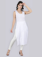 Load image into Gallery viewer, Seva Chikan Cotton Long Slips Combo of White (Pack of 2)