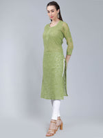 Load image into Gallery viewer, Seva Chikan Hand Embroidered Georgette Lucknowi Chikankari Kurta