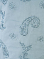 Load image into Gallery viewer, Seva Chikan Hand Embroidered Grey Cotton Lucknowi Chikan Unstitched Suit Piece-SCL1534