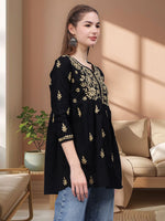 Load image into Gallery viewer, Seva Chikan Hand Embroidered Cotton Lucknowi Chikan Top