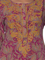 Load image into Gallery viewer, Seva Chikan Hand Embroidered Pink Rayon Lucknowi Chikan Short Kurti SCL1048