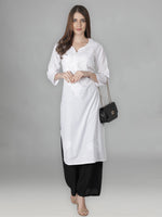 Load image into Gallery viewer, Seva Chikan Hand Embroidered Cotton Lucknowi Chikan Kurti