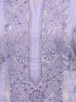 Load image into Gallery viewer, Seva Chikan Hand Embroidered Mauve Cotton Lucknowi Chikan Kurta-SCL0638