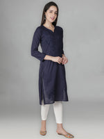 Load image into Gallery viewer, Seva Chikan Hand Embroidered Cotton Lucknowi Chikan Kurti
