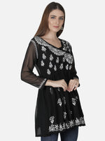 Load image into Gallery viewer, Seva Chikan Hand Embroidered Georgette Lucknowi Chikan Top