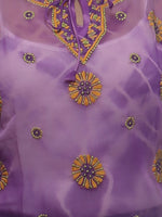 Load image into Gallery viewer, Seva Chikan Hand Embroidered Purple Georgette Lucknowi Chikankari Short Top-SCL0164