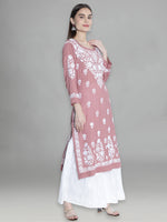 Load image into Gallery viewer, Seva Chikan Hand Embroidered Modal Cotton Lucknowi Chikankari Kurta