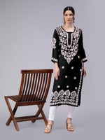 Load image into Gallery viewer, Seva Chikan Hand Embroidered Modal Cotton Lucknowi Chikankari Kurta