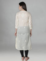 Load image into Gallery viewer, Seva Chikan Hand Embroidered Cotton Lucknowi Chikankari Kurta