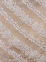 Load image into Gallery viewer, Seva Chikan Hand Embroidered Fawn Georgette Lucknowi Saree-SCL0385