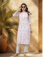 Load image into Gallery viewer, Seva Chikan Hand Embroidered Cotton Chikankari kurta