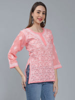 Load image into Gallery viewer, Seva Chikan Hand Embroidered Terivoil Cotton Lucknowi Chikan Top