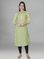 Load image into Gallery viewer, Seva Chikan Hand Embroidered Cotton Lucknowi Chikan Kurta