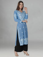 Load image into Gallery viewer, Seva Chikan Hand Embroidered Modal Cotton Lucknowi Chikankari Kurta