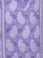 Load image into Gallery viewer, Seva Chikan Hand Embroidered Purple Cotton Lucknowi Chikan Kurti-SCL0254