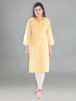 Load image into Gallery viewer, Seva Chikan Hand Embroidered Cotton Lucknowi Chikankari Kurta