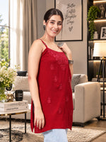 Load image into Gallery viewer, Seva Chikan Hand Embroidered Rayon Lucknowi Chikan Top