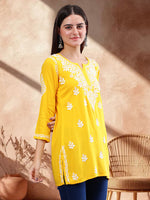 Load image into Gallery viewer, Seva Chikan Hand Embroidered Rayon Lucknowi Chikankari Top