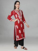 Load image into Gallery viewer, Seva Chikan Hand Embroidered Modal Cotton Lucknowi Chikankari Kurta