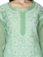 Load image into Gallery viewer, Seva Chikan Hand Embroidered Cotton Lucknowi Chikankari Kurta