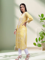 Load image into Gallery viewer, Seva Chikan Hand Embroidered Mal-Mal Lucknowi Chikankari Kurta