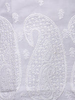Load image into Gallery viewer, Seva Chikan Hand Embroidered White Cotton Lucknowi Chikan Kurti-SCL0310