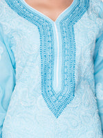 Load image into Gallery viewer, Seva Chikan Hand Embroidered Cotton Lucknowi Chikankari Kurta