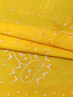 Load image into Gallery viewer, Seva Chikan Hand Embroidered Yellow Terivoil Cotton Lucknowi Chikankari Unstitched Suit Piece-SCL13000