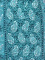 Load image into Gallery viewer, Seva Chikan Hand Embroidered Turquoise Cotton Lucknowi Chikan Kurti-SCL0252