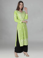 Load image into Gallery viewer, Seva Chikan Hand Embroidered Modal Cotton Lucknowi Chikankari Kurta