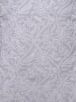 Load image into Gallery viewer, Seva Chikan Hand Embroidered White Cotton Lucknowi Chikan Kurti-SCL0221