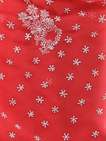 Load image into Gallery viewer, Seva Chikan Hand Embroidered Carrot Pink Georgette Lucknowi Saree-SCL2455