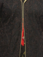 Load image into Gallery viewer, Seva Chikan Hand Embroidered Black Cotton Lucknowi Chikan Kurta-SCL0665