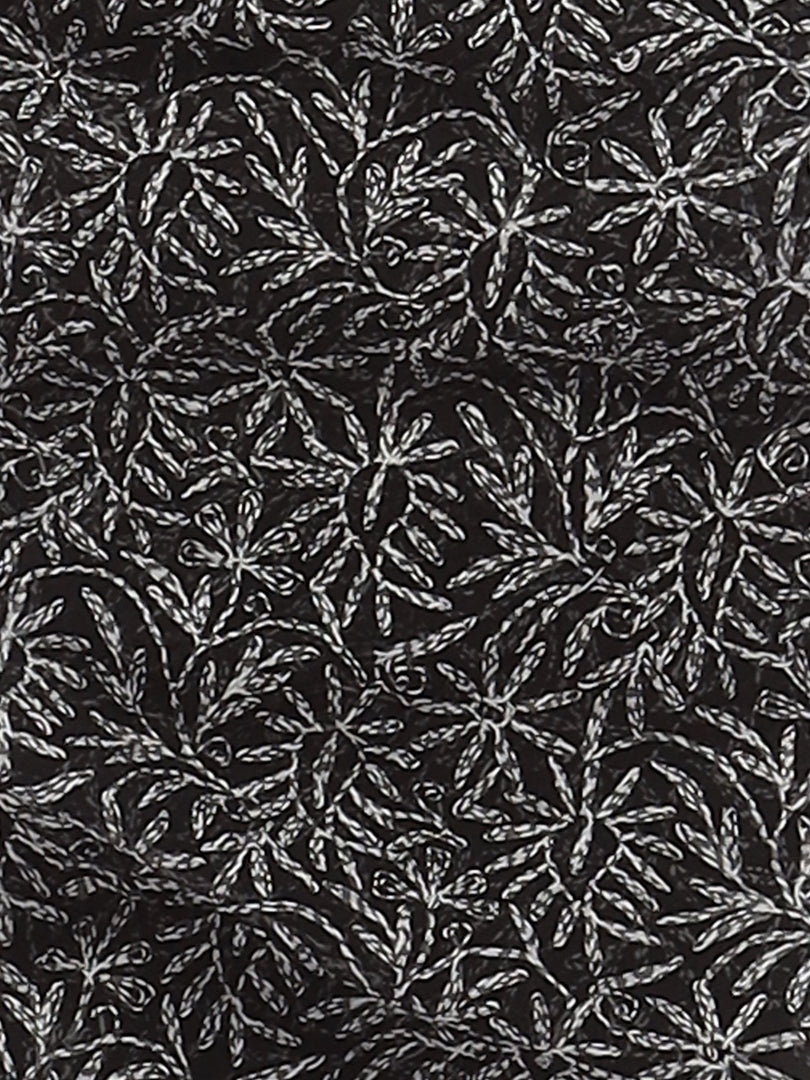 Seva Chikan Hand Embroidered Black Georgette Lucknowi Saree-SCL2449