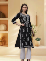 Load image into Gallery viewer, Seva Chikan Hand Embroidered Chanderi Lucknowi Chikankari Kurta