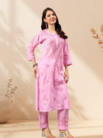 Load image into Gallery viewer, Seva Chikan Hand Embroidered Cotton Lucknowi Chikankari Kurta Set