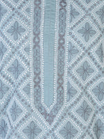 Load image into Gallery viewer, Seva Chikan Hand Embroidered Grey Cotton Lucknowi Chikan Kurti SCL1217