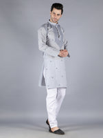Load image into Gallery viewer, Seva Chikan Hand Embroidered Cotton Lucknowi Chikan Mens Stitched Kurta