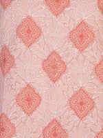 Load image into Gallery viewer, Seva Chikan Hand Embroidered Peach Cotton Lucknowi Chikan Kurti SCL1206